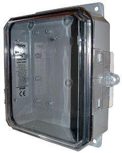 6 x 8 x4 hinged non metallic enclosure|Outdoor/Indoor, Polycarbonate, Non.